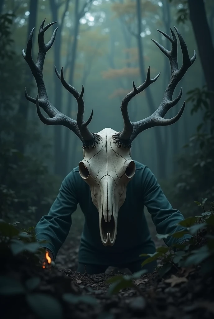Forest Guardian with Deer Skull