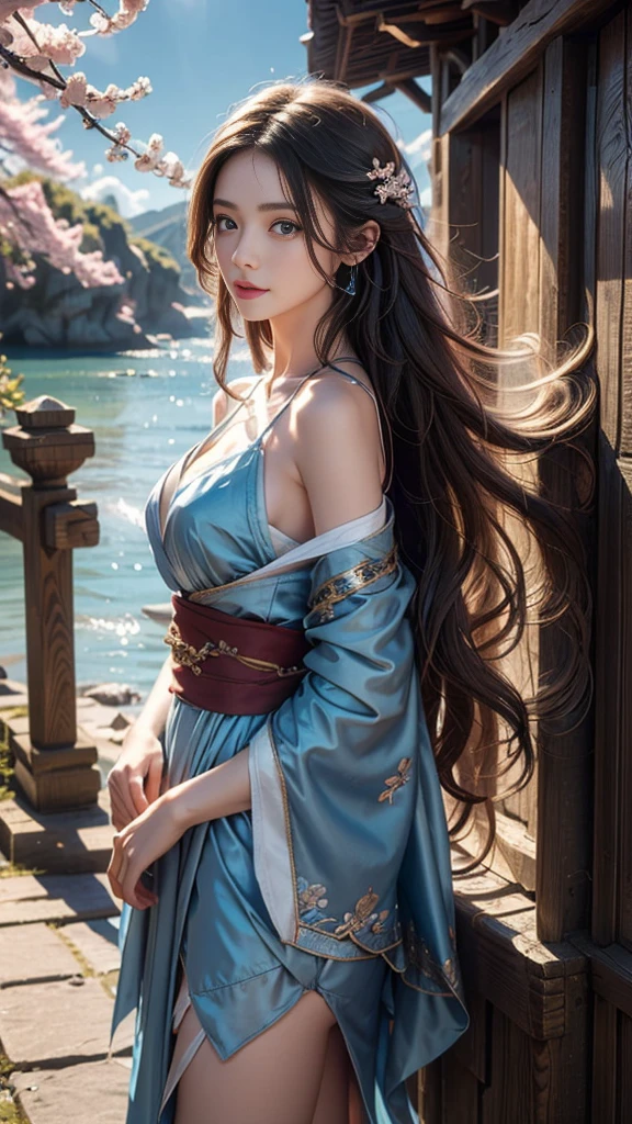 Hair: Lysandra has a remarkable long, wavy mane of hair that flows like a cascade of vibrant colors. Predominantly black, their hair is sprinkled with multicolored streaks, displaying bright shades of blue, green and red. Wild and exotic flowers, carefully intertwined between the threads, complement its mystical aura.
Clothing: She wears a majestic ball gown, a piece of art that defies simplicity. The dress, in light beige adorned with gold details, is characterized by its intricate design, with ruffles, rhinestones and a fluffy skirt that appears to float around you. A short gold skirt peeks out from between the ruffles, adding a touch of modern edge to her classic look.
Skin: Her skin has a soft glow, as if a touch of magic surrounds her, complementing the ethereal aura that Lysandra exudes.
Eyes: Of indeterminate color, Lysandra's eyes change depending on her mood, reflecting the colors of the sky at dusk.