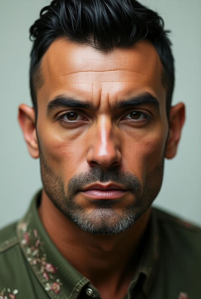 Um homem, com farda de fuzileiro do exercito americano, fotorealista, autoretrato realista, imagem real, pele humana realista,