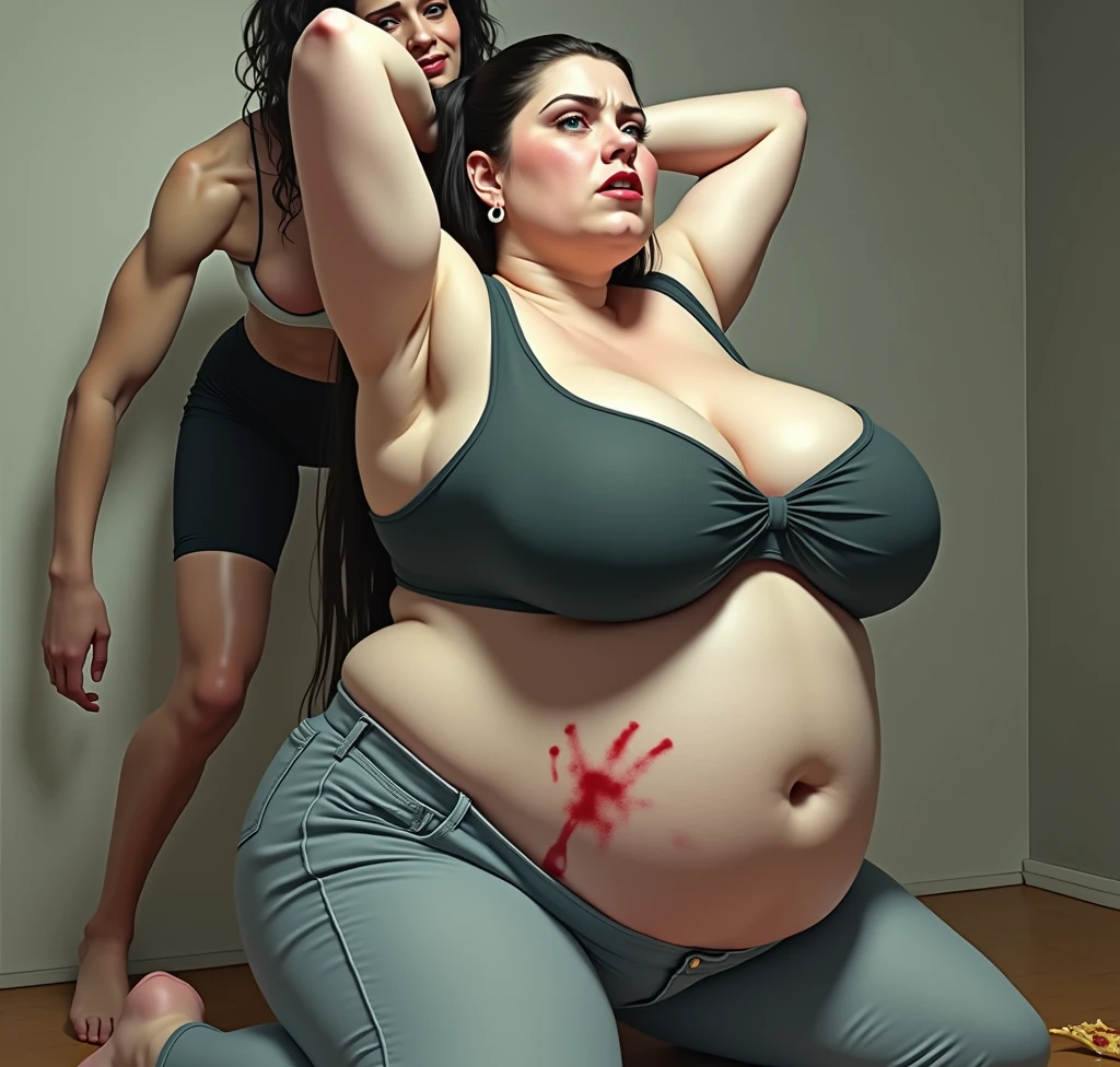 large man wearing no shirt carried a small, cute girl wearing only pink underwear, 120 centimeters tall, with both breasts facing each other. Surrounded by zombies.
Leave a comment And people are still searching