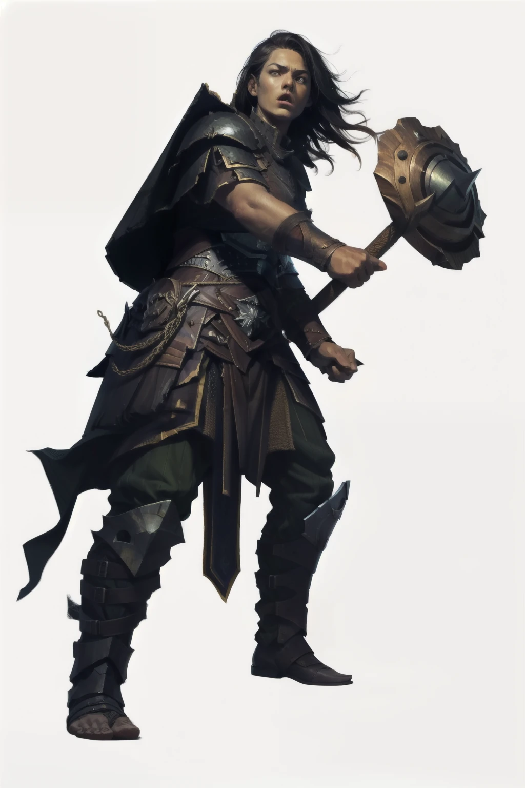  RPG character ,  I want a character with a white background, png, Royal squire , man,  responsible for carrying shields , with a huge black shield in his hand bigger than him , and black armor covering her entire body ,  tall and veryoooooooooooooooooooooooooooooooooooooooooooooooooooooooooooooooooooooooooooooooooooooooooooooooooooooooooooooooooooooooooooooo, defensive posture