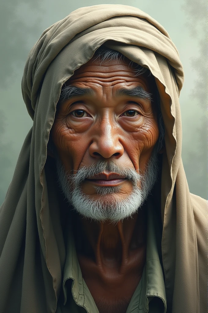With a beard、A longing man wearing a turban stands in front of the mountain, color photograph portrait 4k, portrait photo of an old man, portrait of monk, 50mm portrait, An old man, old man portrait, Wise old man, 7 0 mm portrait, portrait shot 8 k, 60mm portrait, sharp looking portrait, 4K portrait