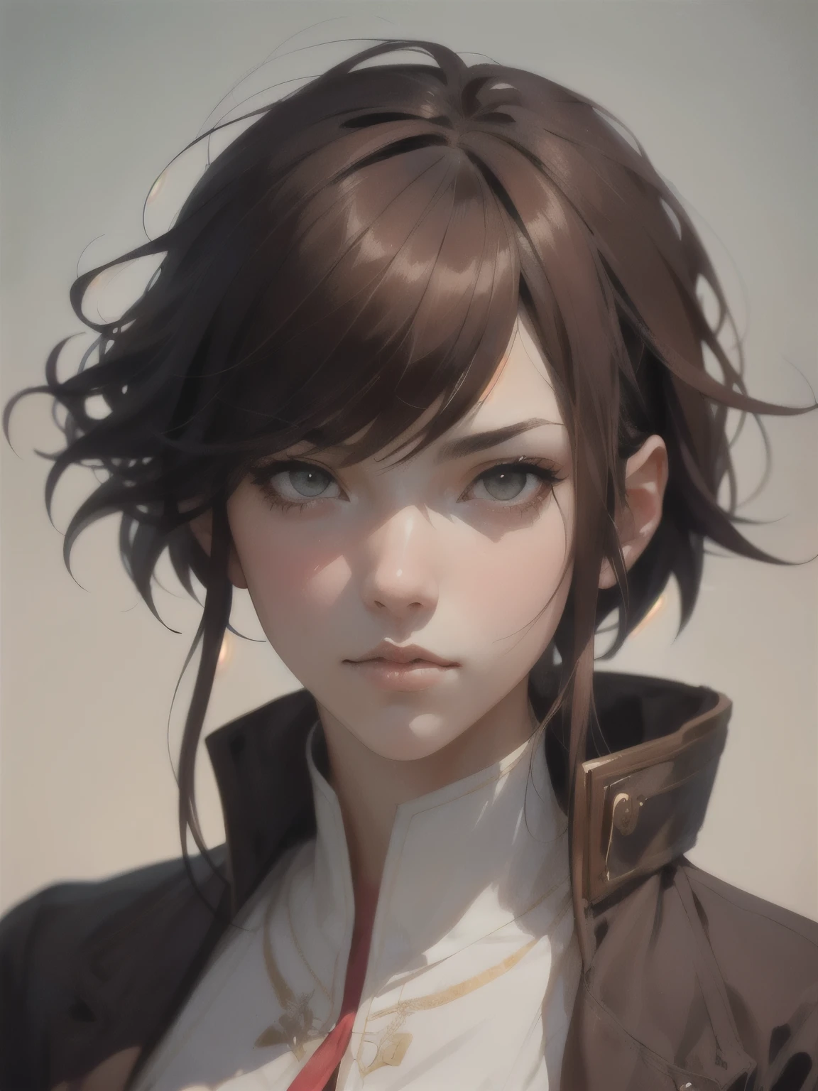 kurisu makise steins gate anime, atmospheric, elegant portrait, super highly detailed, professional digital painting, artstation, concept art, 8k, art by wlop, artgerm and alphonse mucha and eiichiro oda shinkai makoto vibrant Studio ghibli kyoto animation hideaki anno Sakimichan Stanley Artgerm Lau Rossdraws James Jean Marc Simonetti, 1 portrait of a woman