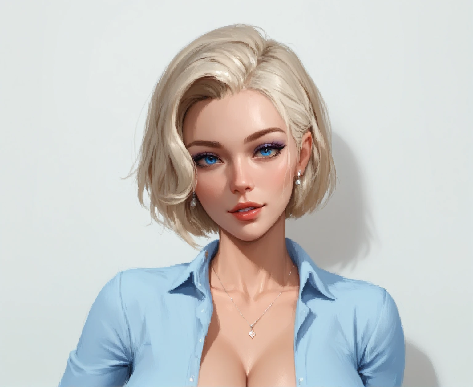 NSFW, erotic, perfect body, sexy, best quality, clear quality, high quality, 4K, 8k, одна  woman , сексуальная  woman ,  platinum blonde ,  big breasts, 1 girl face . Main Person, female Face in the frame,  Short hair, square,  big female boobs ,  woman ,  blue-eyed blonde with short hair WANTS, groans, взрослая  woman , anatomy,