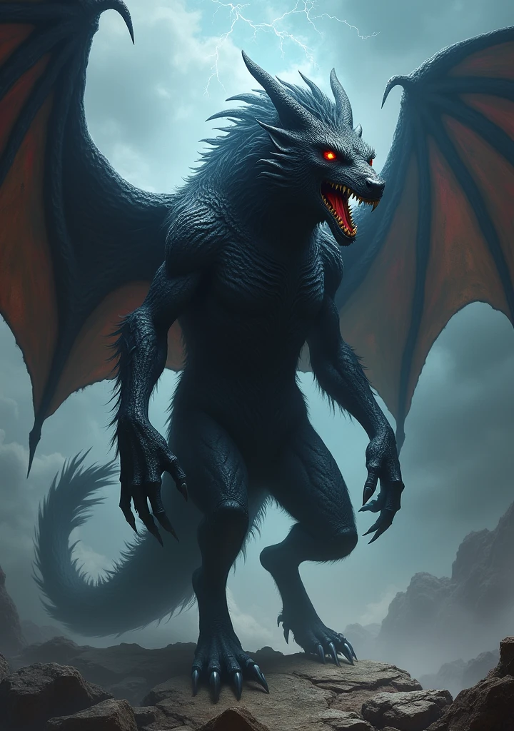 Werewolf and Dragon Fusion