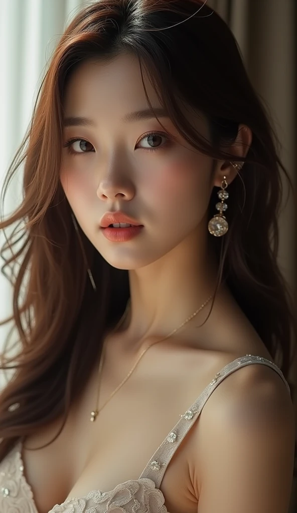 Focus on people。Create and express the best shining composition of the person in a realistic way。((masterpiece))、(((top-quality)))、((ultra-detailliert))、(A hyper-realistic)、(highly detailed CGillustration)、(extremely delicate and beautiful)、Girl a masterpiece、top-quality、Realistic skin feeling、Realistic fabric、We will introduce a realist illustration focusing on the center front of girls with realistic and ultra-detailed eyes.。This is the absolute rule, and the following sentence expresses the image quality。 The greatest painter in human history meets an unparalleled beauty、It is the greatest masterpiece in the history of the Inuiku Ichigo, which depicts the most beautiful figure of a lifetime.。 Create stunning anime artwork that is currently trending on seaStation、Introducing exquisite beauty and seductive aesthetics。