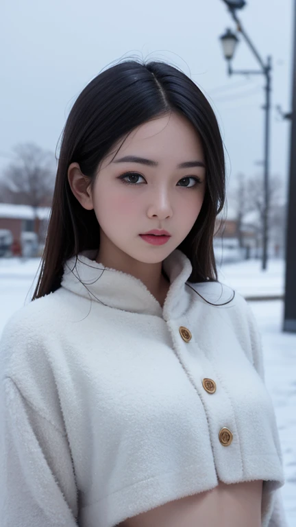 Snow Woman  　((Realistic Light, Highest qualthaty, 8k, masterpiece :1.3)), Frank,Snowfield、Snow、  one girl , Beautiful woman wthath perfect figure :1.4, stomach　Snow Scene、that&#39; it's snowing 。audience&#39;Servant、Having my crotch licked、Loose, Erotic clothing、 Playmate Proportions 、The joy of Eros、The orgasm of great discovery、Emotionally erotic、