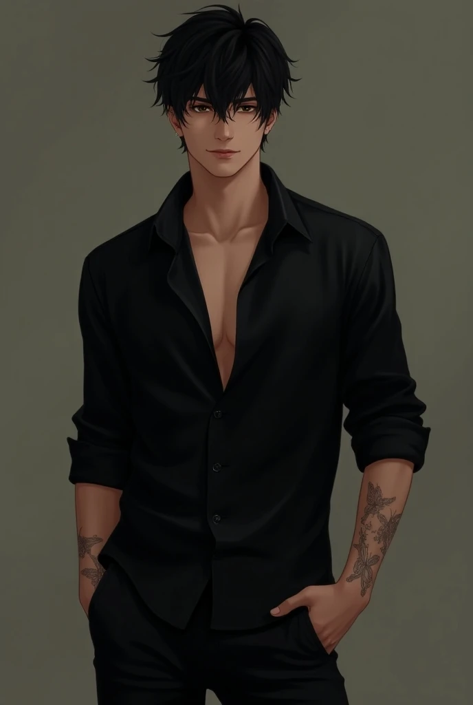 White unbuttoned shirt for men