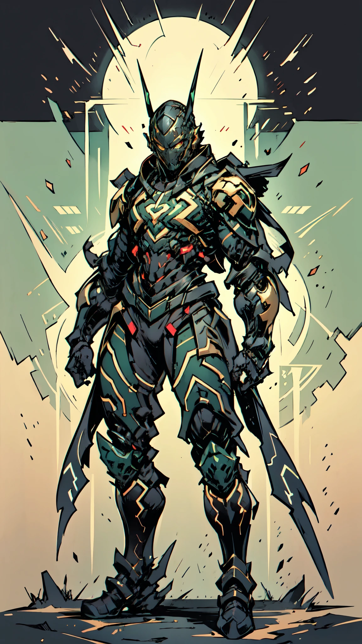 (masterpiece:1.5, best quality:1.5, extremely delicate:1.5), ((male:1.5)), a man wearing a full-face helmet, green eyes, fantasy-style high-tech biomimetic armored combat suit, (a composite layered chest armor), the design balances heavy with agility, fully enclosed shoulder guards, matching arm and leg guards, a belt of gemstone, (the color scheme is primarily Scarlet with White and Green accents, Organic Biotech, Concept Inspired by Superman, glowing eyes, armor glows, stand of a futuristic sci-fi city), this character embodies a finely crafted fantasy-style armored hero in anime style, exquisite and mature art style, metallic, high definition, highres, ultra-detailed, ultra-fine painting, professional, perfect body proportions, golden ratio, anatomically correct, symmetrical face, extremely detailed eyes and face, high quality eyes, creativity, RAW photo, UHD, 32k, Natural light, cinematic lighting, masterpiece-anatomy-perfect