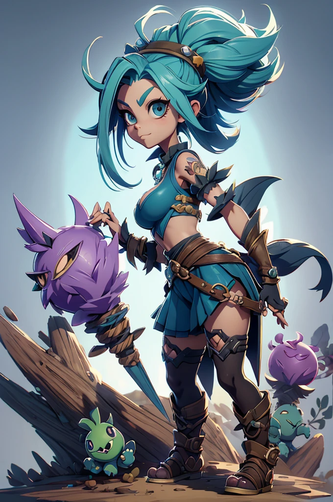 arvore estilo rayman legends, character estilo art rayman legends, girl and boy, corpo inteiro, ESTILO VIKING, acessórios gigantes,giant monster, big breats,Little bunny, (shorts),big breast