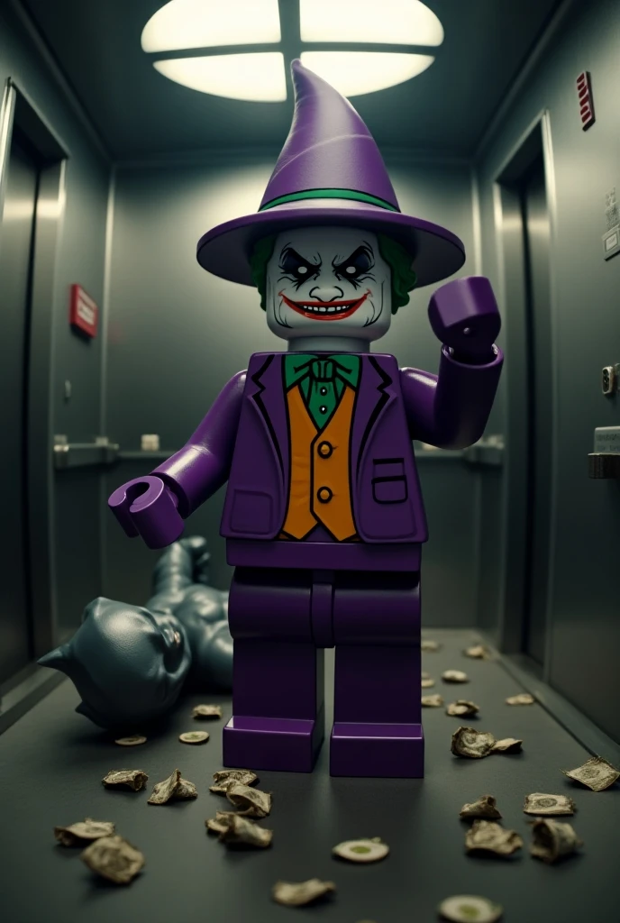 Joker knocking down a door with force, symbolizing the attitude of breaking down the door to create your own path. --auto --s2