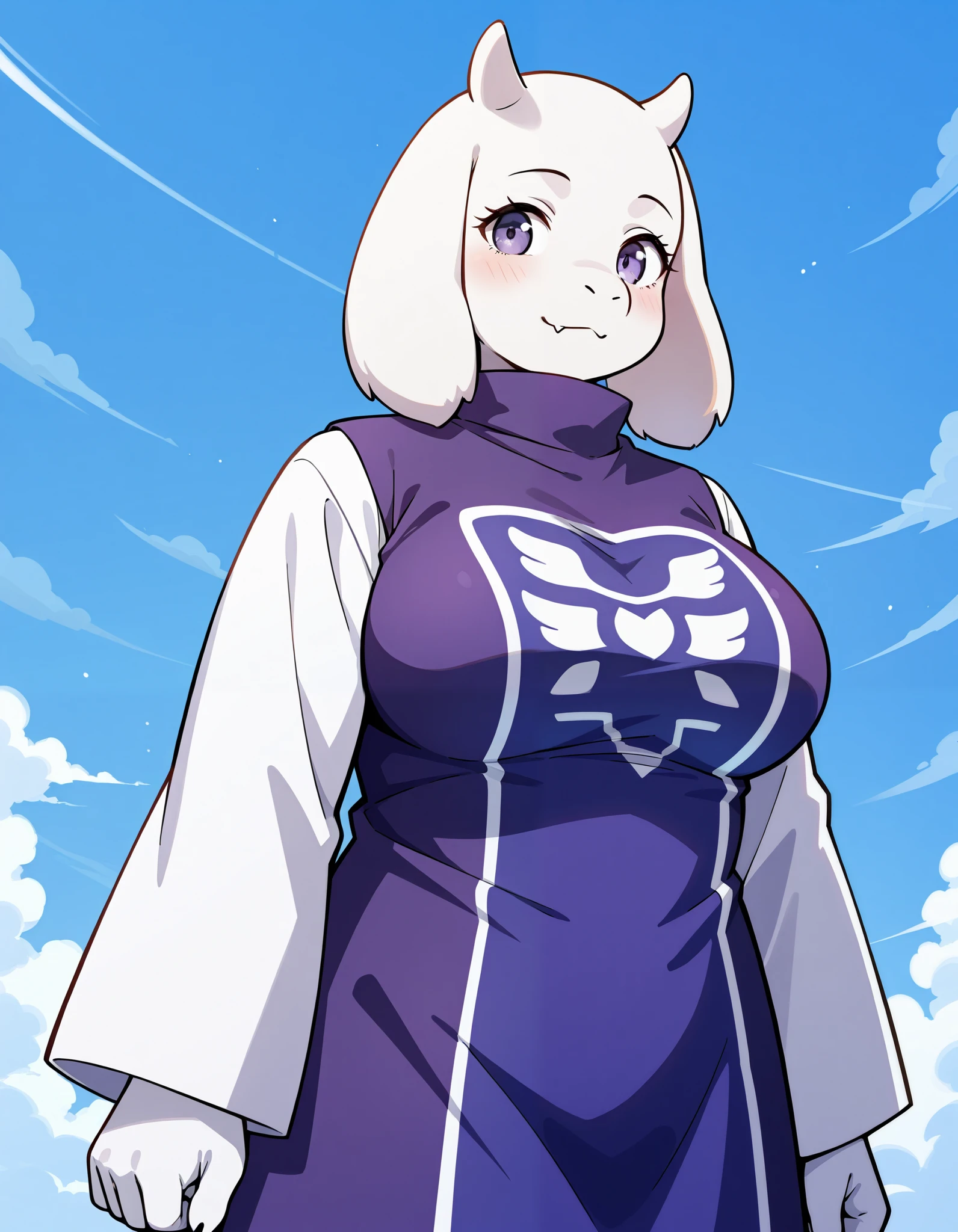 score_9,score_8_up,score_7_up, source_furry,, furry, fur whiter, 2D, BREAK, 1girl, solo, Toriel, young