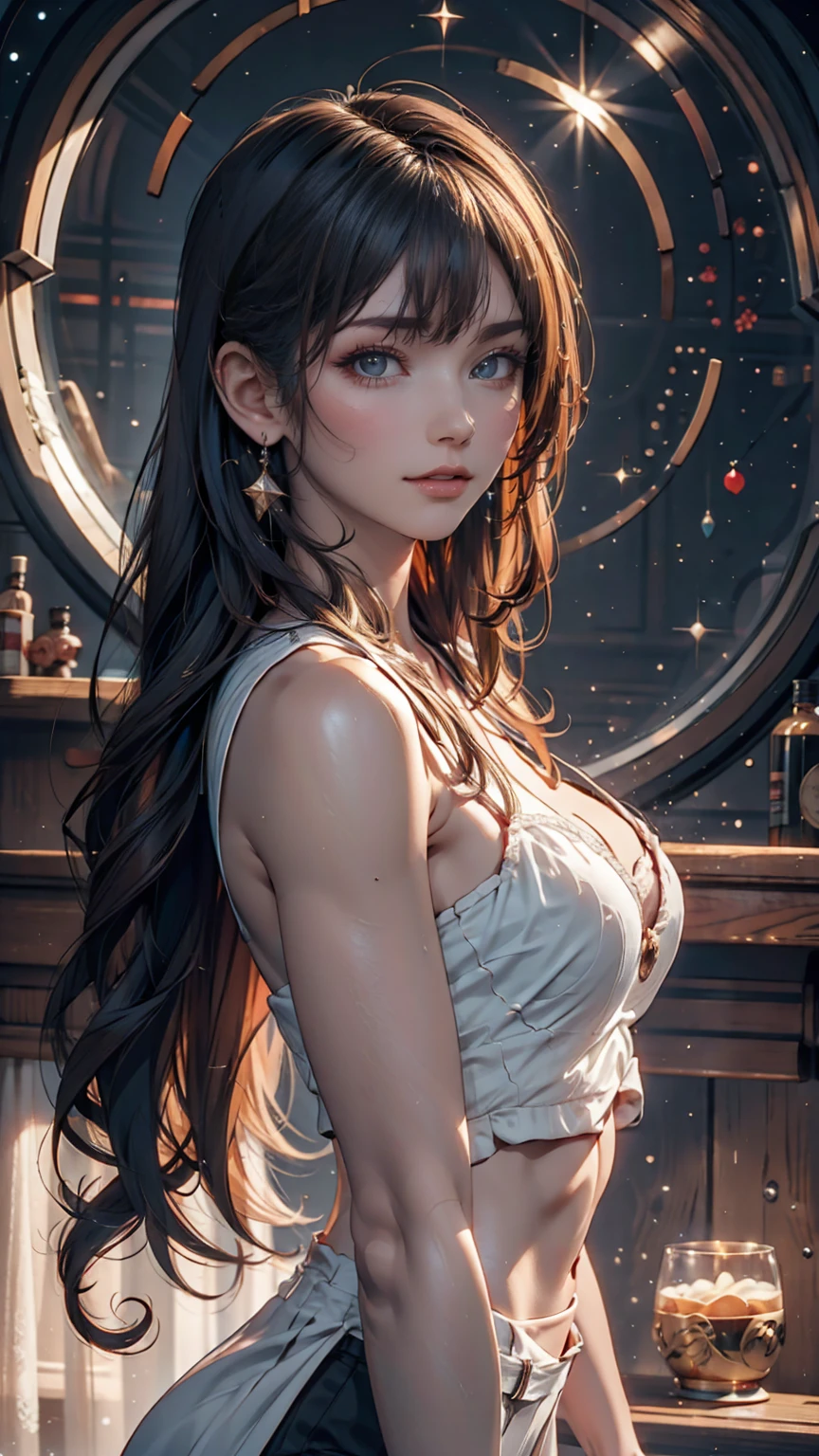 Absurd ,masterpiece, main office, 4K, High resolution, Highest quality, 1girl in center screen with beautifulface, white_hair. (Black costume:1.2),Deep Darkness, 前hair, chest, Eyebrow_appear_Through_hair, hair_ornament, Light_particle, length_hair, Looking_in_Audience, Moderate_chest, Sand Dunesの表面, 一人in, null間, star_(null), starry_null, Twin tails, very_length_hair, yellow_eye, transparent, see-Through,(background_Giedi_Prime_Sand Dunes:1.0), (Innocent face:1.1), beautiful eye, volumetric Lighting, True Shadow.