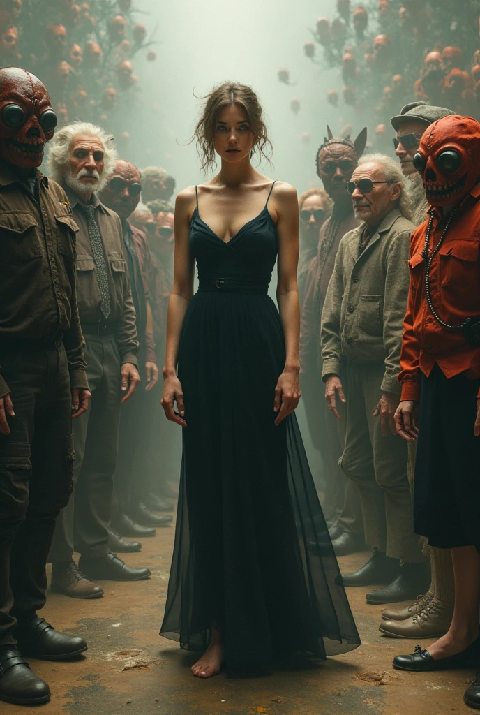 You have six blonde male vampires and seven blonde female vampires and one curly-haired woman and her skin color is a little dark.