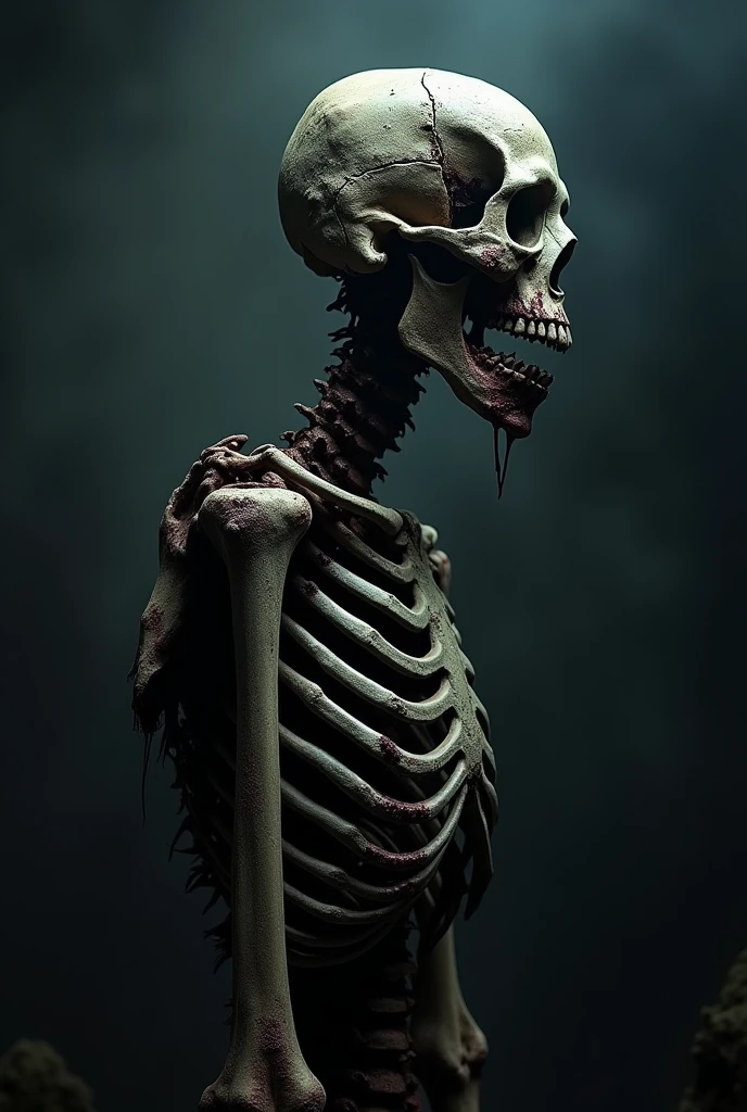 "(The best lighting, alto contraste, oscuro, dramatic),(Chica rubia junto a una cabra negra gigante, Open the rib cage, feto, autopsia, huesos humanos, sangre por las paredes). Luz Caravaggio"