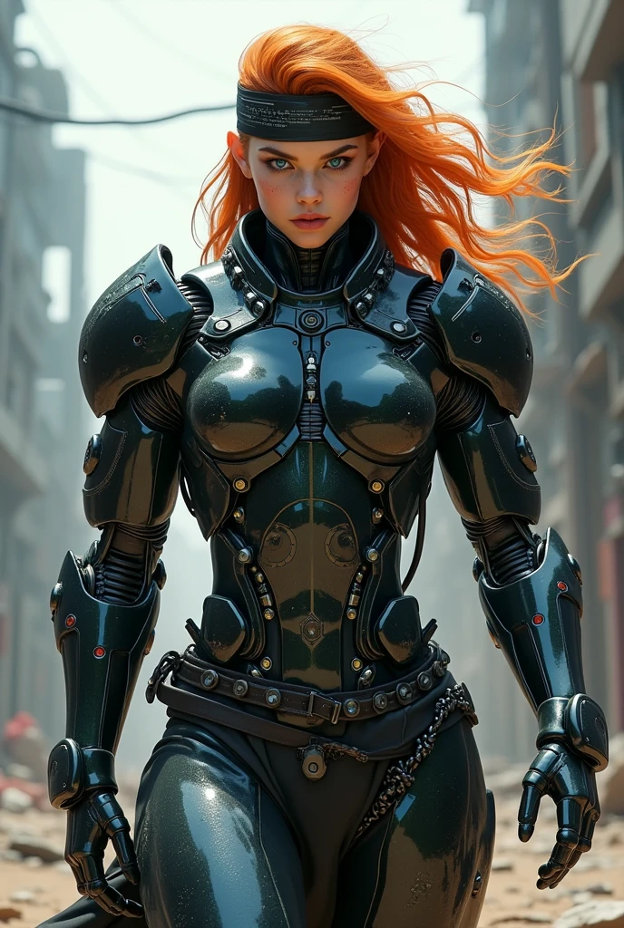 (masterpiece), (best quality), photorealism, actual, Super detailed, perfect face, Perfect body, 1 girl, beautiful girl, red armor girl, Mechanical armor, Exoskeleton, stand, cool pose, Sexy, View from behind