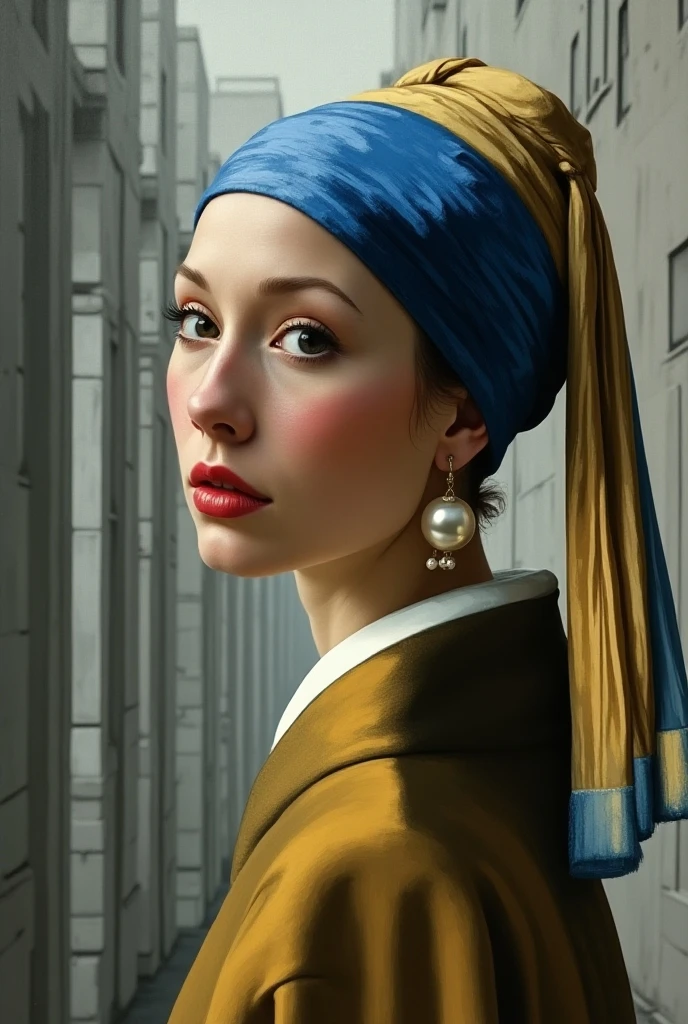 an award winning (full figure:1.3) photo of a beautiful (naked:1.2) [Iranian|Finnish|Colombian] woman as the girl with the pearl earring, ultra photorealistic, studio lights