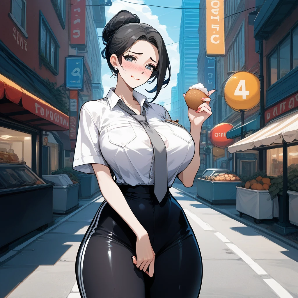 1 girl,chief mafia, gun, mafia suit, mafia hat, at bar, drink beer, dark, serius, sitting, table, money bag, hacker mask, black hair, very big​ Massive gigantic​ breast, very​ big​ Massive​ gigantic​ ass, inflated​ hip, giant