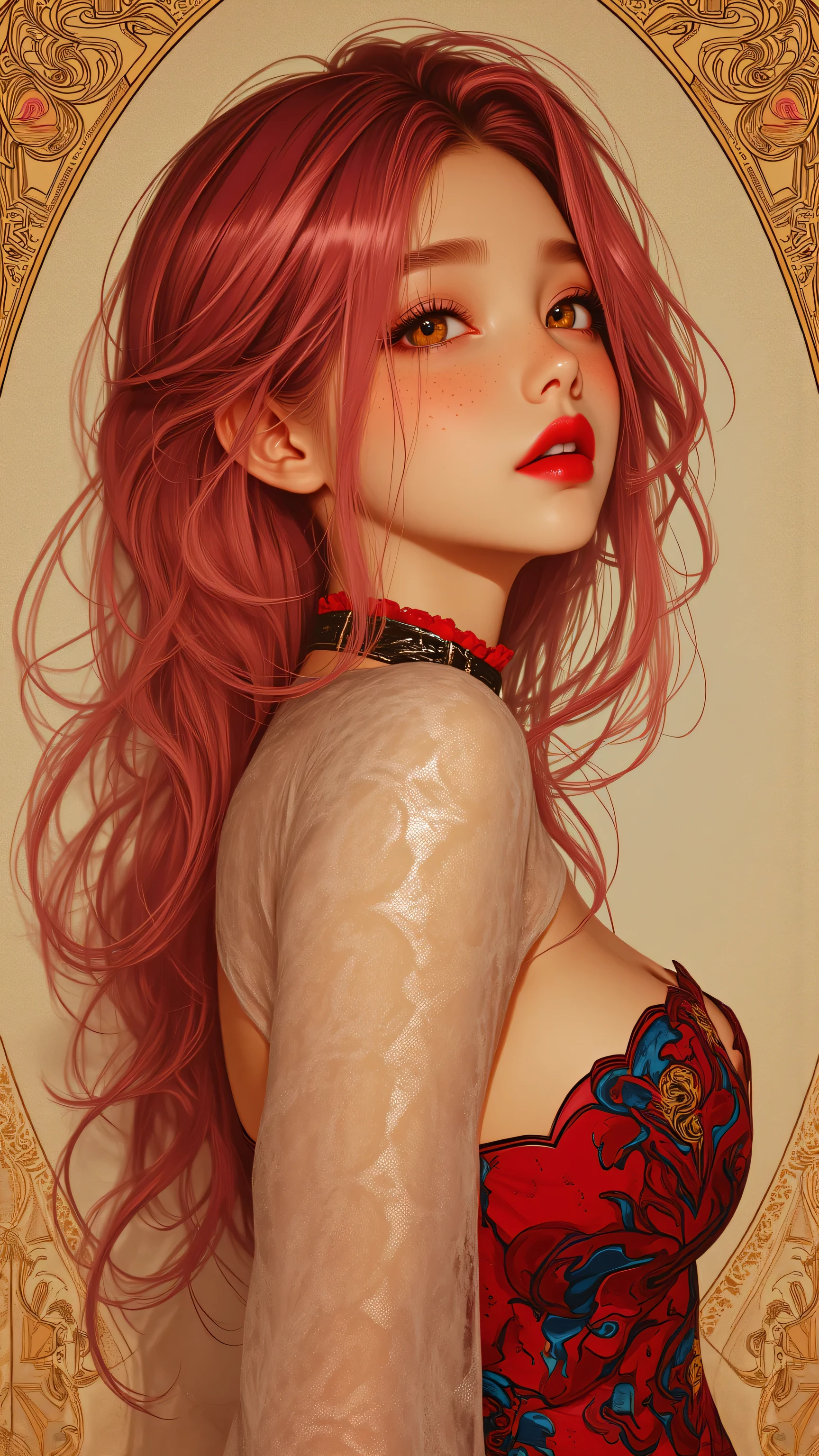 Colorful beautiful woman: Black ink flow: 8k resolution photorealistic masterpiece: by Aaron Horkey and Jeremy Mann: intricately detailed fluid gouache painting: by Jean Baptiste Mongue: calligraphy: acrylic: watercolor art, professional photography, natural lighting, volumetric lighting maximalist photoillustration: by marton bobzert: 8k resolution concept art intricately detailed, complex, elegant, expansive, fantastical