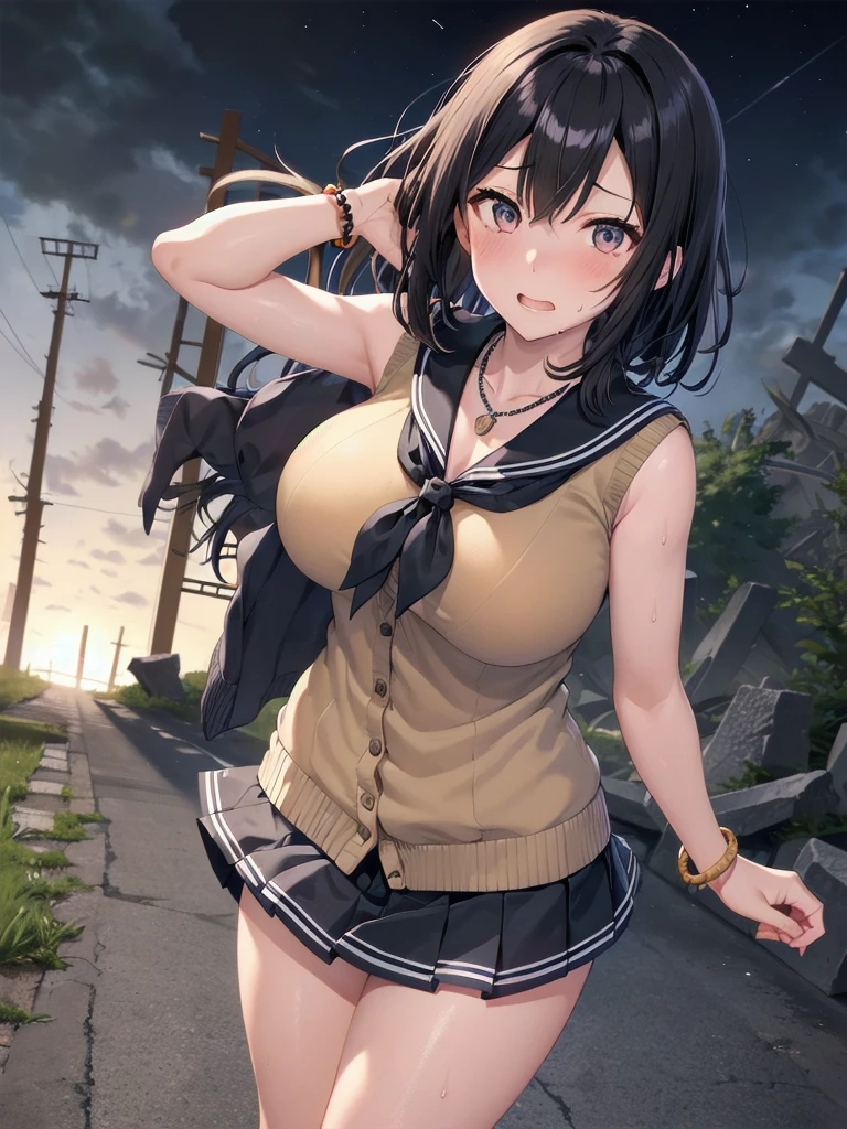(masterpiece:2.0), (top-quality:2.0), (Ultra mini skirt extremely short length school girl uniform:1.5), (view from the side:1.5), (sexypose:1.5), (blushed face:1.3), (barechested:1.3), (Spilling boobs:1.4), (realistic:1.5), 1 , precise small hands, Embarrassed look, light smile, extremely cute girl, innocent face, young face, Clear eyes, Shining eyes, small breast, cleavage of the breast is visible, Tummy is visible, The buttocks is visible, The crotch is visible, No pubic hair, The beautiful skin, ultra-definition, Top resolution, japan high school student, brown hair, in the park