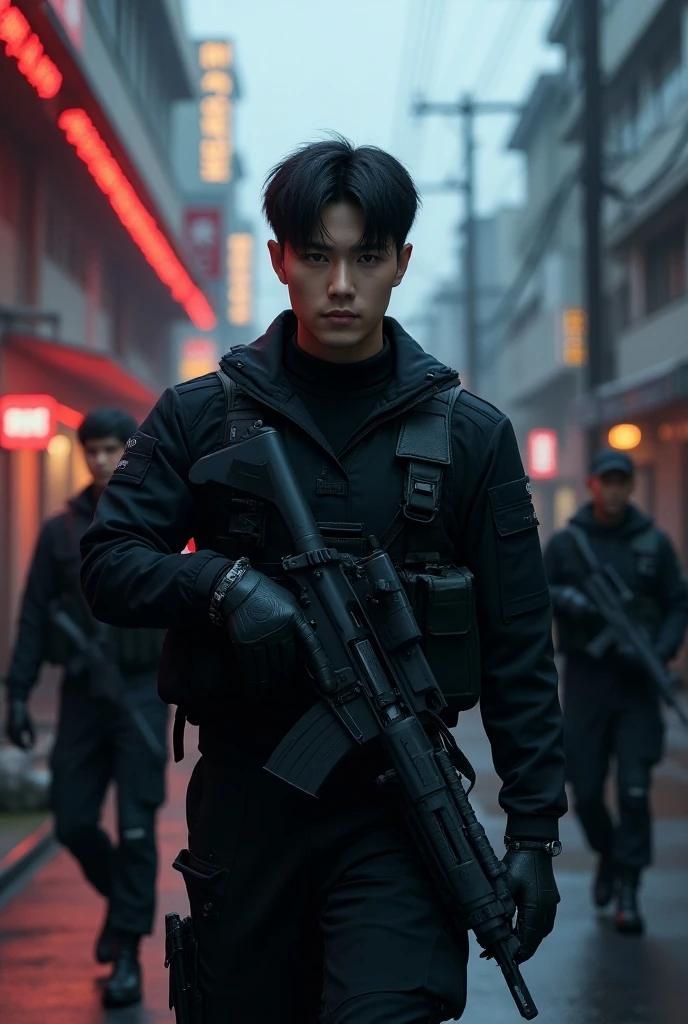 there are two people standing next to each other in a video game, 2020 video game screenshot, in game, in-game, in - game, close up character, 8 k character details, screenshot from game, male character, character close up, video game screenshot, inspired by Zhang Han, <mmorpgs scene, many npcs on the streets