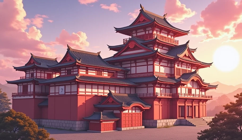 Make the anime-style image of a traditional Japanese palace - SeaArt AI