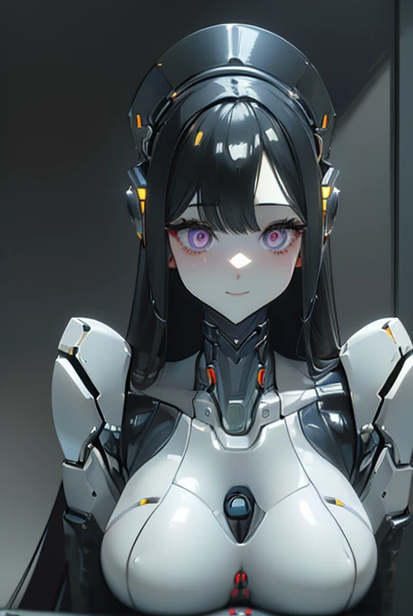 robot body girl long hair, cum in puusy
