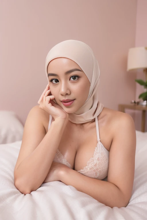 ((SLEEPING BEAUTY)), ((EYES WIDE )), ((OPEN BIG HUGE EYES)), ((FULL LACE)), Very Thin body (Wearing Bra Lingerie), (((HIJAB MALAY GIRL))), masutepiece, High quality, UHD 32K, Realistic face, Realistic skin feeling , A Malay Lady, 8 , , Very cute and baby-like face, (((FLAT CHEST))), (MATRIX WORLD), ((look In front at the camera and SADNESS)), ((())), (((CUTE GIRL))), ((YELLOW LIPS)), ((BROWN)), (naked undress). WEAR BRA LINGERIE, purple, lace