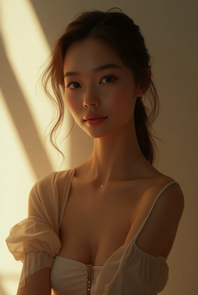 Best Quality, masuter piece, 超A high resolution, (Photorealistic:1.4), Raw photo, Professional Lighting, high-level image quality, high-detail, ​masterpiece、25-year-old beauty、Nits that kill virgins、fully body photo