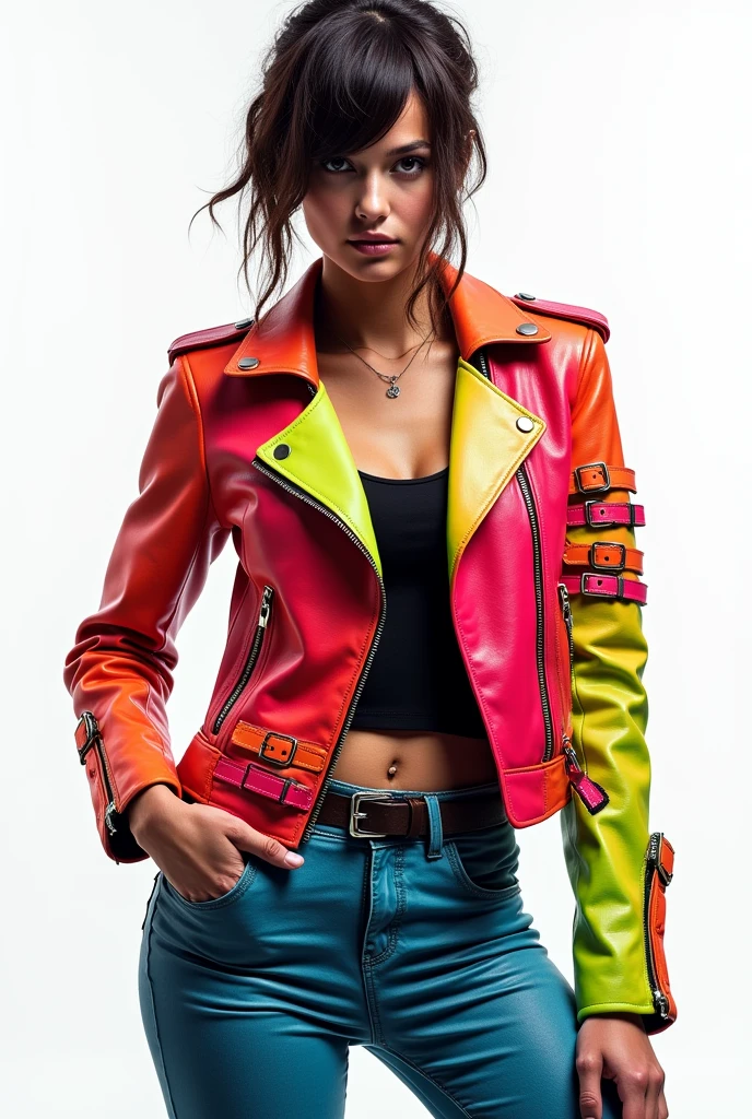 (Ana de Armas),
 ((standing in centre)), ((1girl, 20yo,very beautiful, gorgeous,flawless,sexy,charming,seductive,erotic, alluring, enchanting, perfect female body,mature female, narrow waist,skinny, pale skin, soft lips, shiny)), ((upper body, symmetrical composition)), ((wear jacket jeans, nude, navel,pussy)), (black abstract patterns background), ((studio light)) ((studio portrait)), emotional face, face front, extreme detailed, The background is [(white background:1.2),::5] lines , (cover magazine-style:1.5), fashionable, woman, vibrant, dynamic,funny,  dynamic pose, playboy magazine pose,  ( nude, naughty pose:2), 