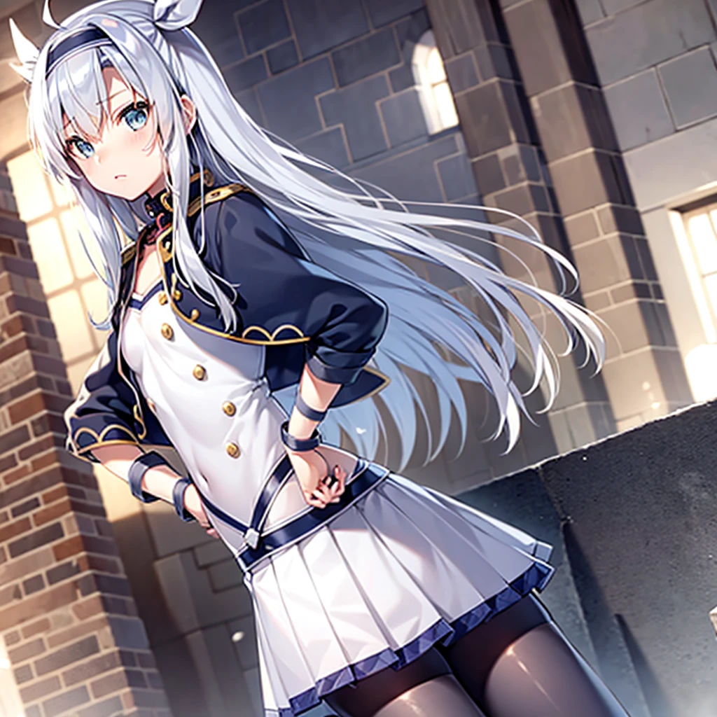 (hyper extreme detailed),(masterpeace),(hyper extreme),(photorealistic),CG,(colour:1.2), beautiful lighting,light from the front,solo, <lora:symphonic_sugar:1:1,1,1,1,1,0,0,0,0,0,0,0,0,0,0,0,0>,SymphonicSugar,light blue hair,navy blue eyes,hair ornament,long hair,white long glove,light blue short dress,black pantyhose,high heel,