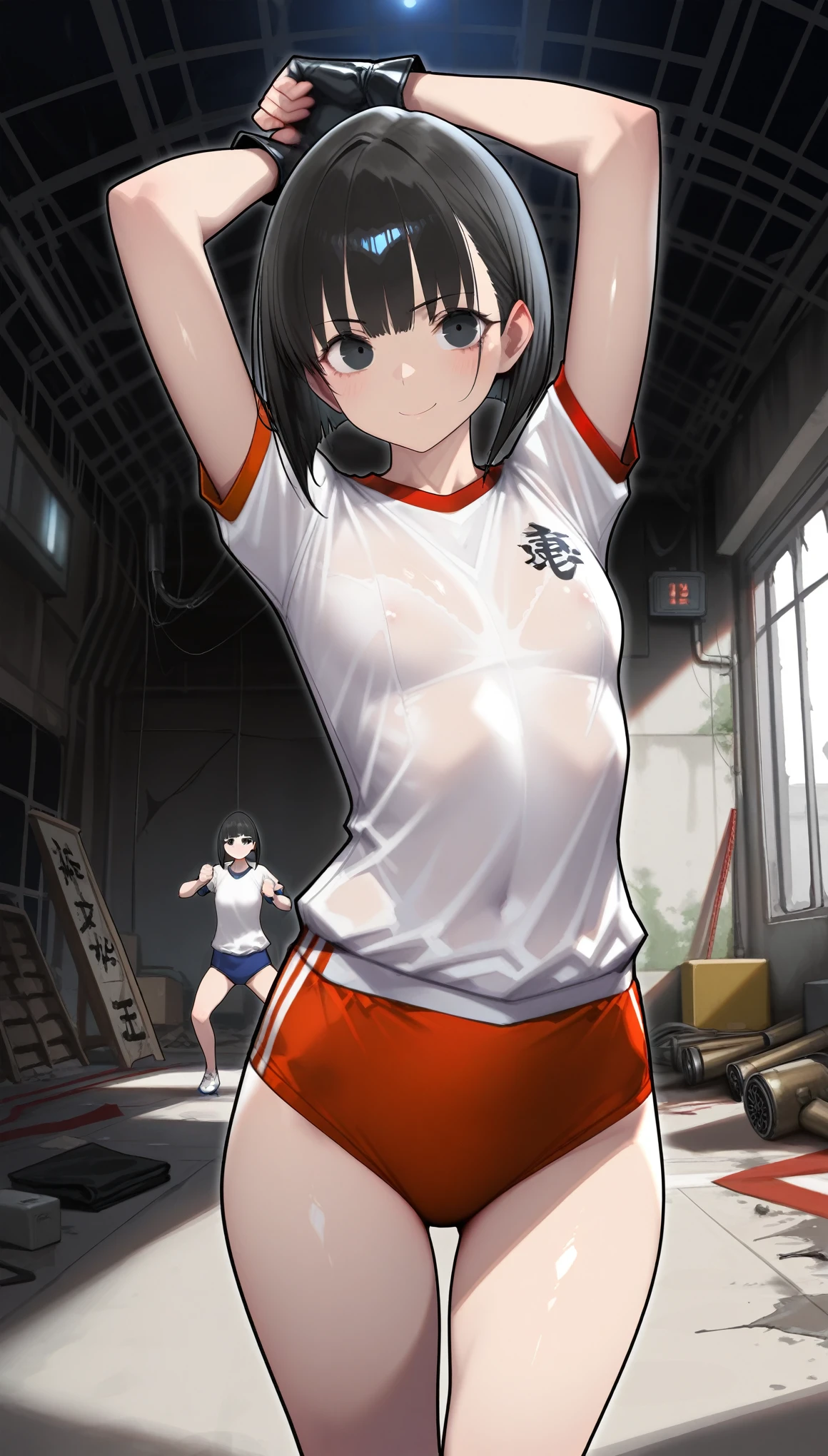 1girl、vtuber-fullbody、highest quality、Masterpiece、Official Art、The best composition、Super detailed、Standing in front of the viewer、short hair、bikini、Small breasts、barefoot、Transparent Background、Character design sheet、Standing figure、