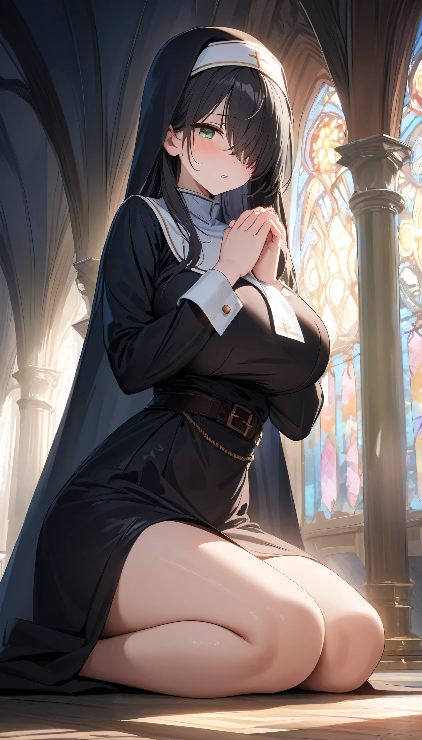 (masterpiece:1.2), Hyper Detail, Highest quality, (Complex_detailed:1.1), Beautiful details, 美しいhair, alone, One Girl,Run,One Girl,BROWN hair,Double Bang,Brown eyes,hair_ornament,Black Dress,Bare shoulders, gloves, Pelvic Curtain, boots,Back to viewers,((from the front)),((From below)),No pants,(Love Juice),sweating,vapor,((Spread your legs)),Focus on the legs,Pussy in full view,(detailedなマンコ)