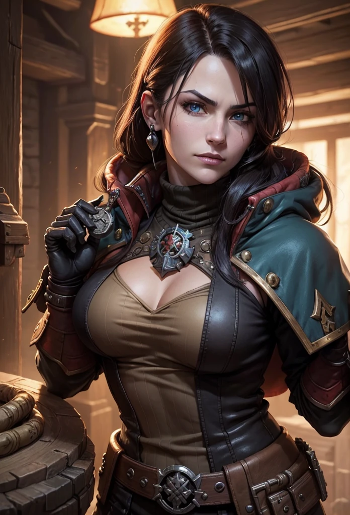 score_9, score_8_up, score_7_up, score_6_up, score_5_up, Myranda Bolton Bolton from Game of Thrones, cleavage, black hair, sexy, (masterpiece, best quality:1.2), Next to a saint Andrews cross, stockade, torture chamber, medieval dungeon, (insanely detailed, beautiful detailed, masterpiece, best quality), (insanely detailed, masterpiece, best quality) woStoya, jnnfrlv