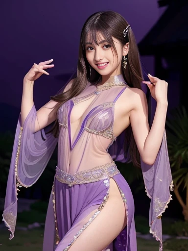 finest image, (8k, RAW photo, realistic), detailed and delicate depiction and flashy and dynamic painting method, beautiful princess, white braided bangs hair, blue big eyes, amorous expression, lewd expression, small breasts, under boobs, side boobs, abs, slender, perfect proportion, brilliant platinum plated crown, dress made of (diamonds crystals pink-sapphires emeralds aquamarines amethysts rainbow-moonstones white-opal, background shining golden dragon embroidery on sparkling silver plated pillars of the royal palace