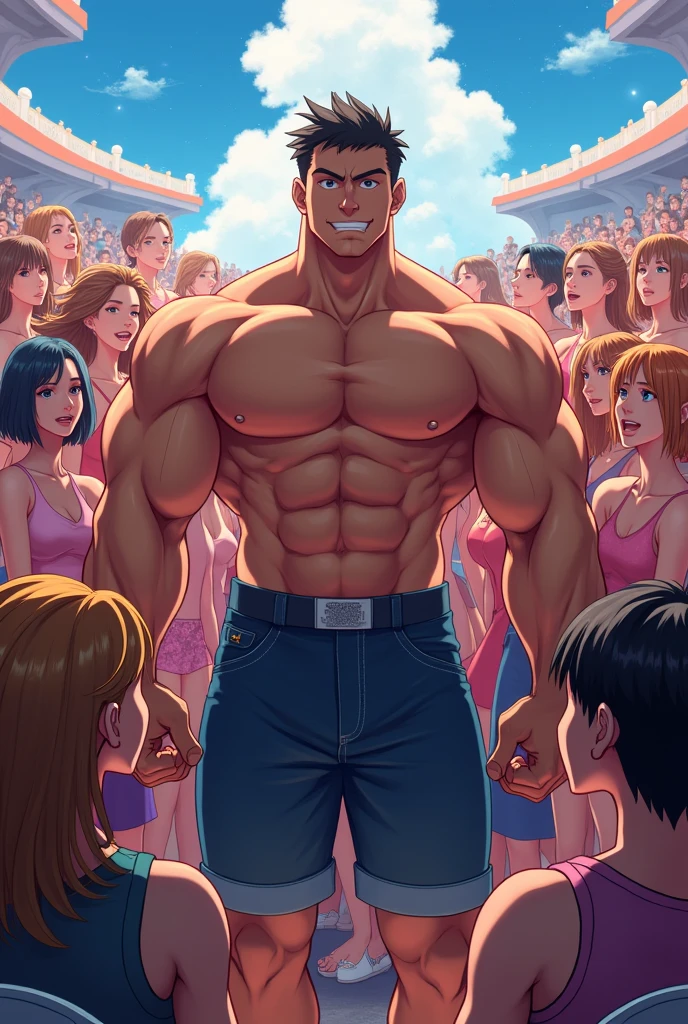 Gay boys with big muscles and big boobs at school 