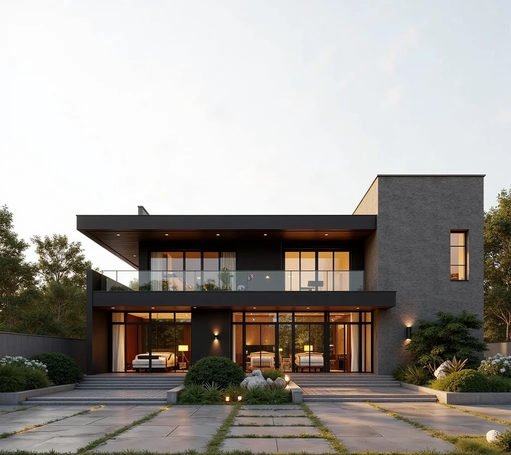 (masterpiece, best quality:1.2), Flux KTHOUSE Villa - Minimal 141124, 1 villa,  exterior design:1.3,  minimalism style villa, daylight, volumetriclight:1.5