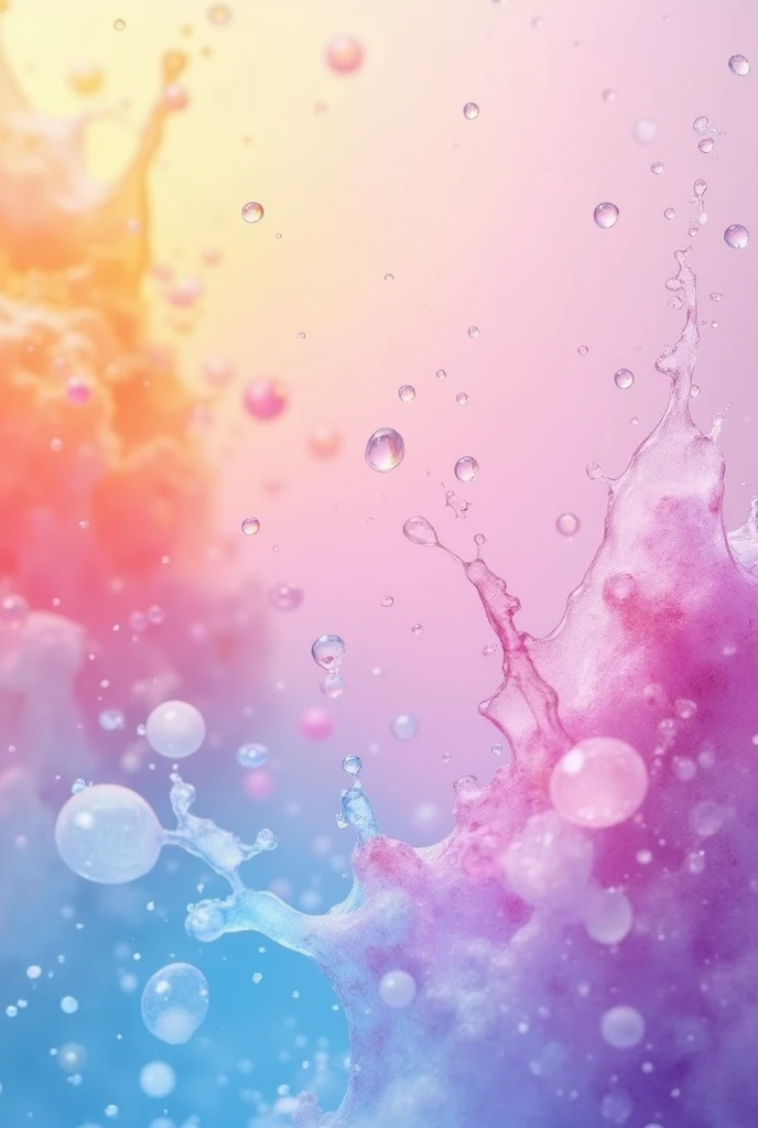 Background wallpaper for your desktop in the form of color shapes like liquid glass with translucent bubbles of multiple shade of red, pink and violet, magnificent liquid glass ornaments, connecting plates of glass like silk