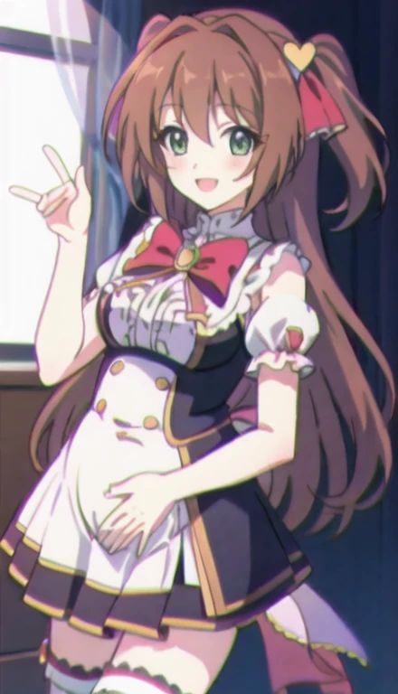 (((lovelive! school idol project,))) (((lovelive!,))) (((Kanata Konoe,))) purple eyes, orange brown hair, long Hair, wavy hair, splash curl hair, 1 girl, long bangs between eyes, ((((gigantic breasts,)))) ((View from below,)) Under the breasts, closed mouth, gleaming skin, glistening skin, oil skin, (((maid dress,))) ((black pantyhose,)) (((wet,))) ((nsfw,))