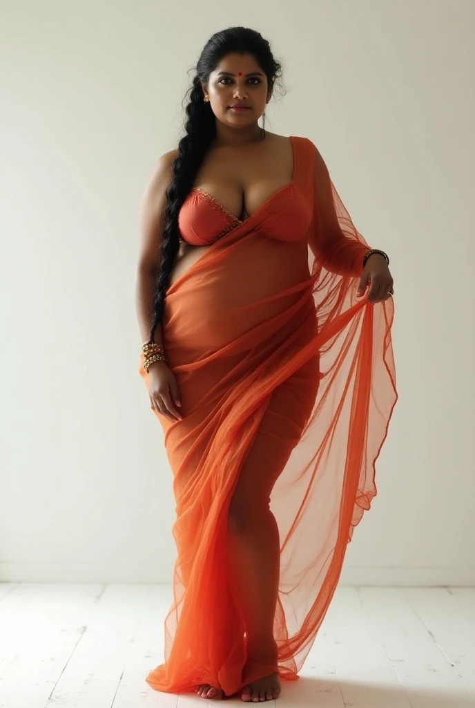 Shrabanti Chatterjee bengali beautiful woman sexy curvy plus size model wearing red color designing Lehenga Choli facing to camera in standing position,head to thighs view, curvy plus size figure,big m-cup breasts ,wearing Indian Lehenga Choli, side bun hairstyle, bright eyes, thin eyebrows, fair skin, blushing cheeks, prefect ,head to thighs view, head to thigh view, beautiful garden background and location
