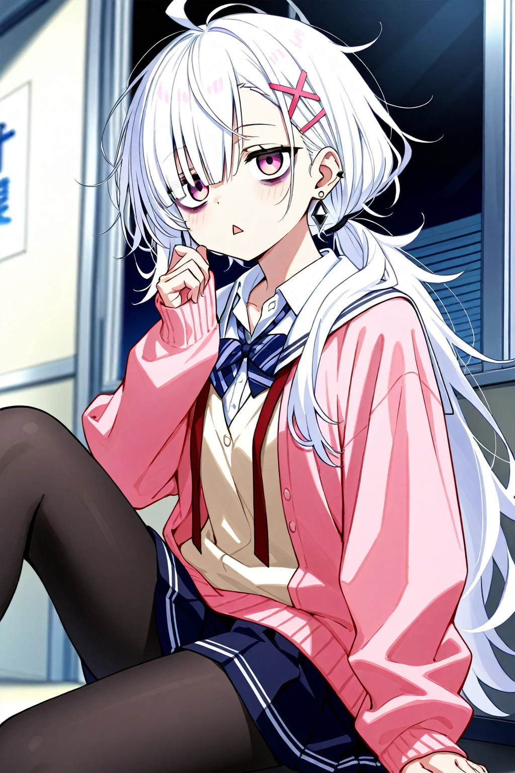 A 15-year-old super beautiful white-haired Japanese young lady wearing a super shiny pink long-sleeved sailor suit made of latex A pussy covered in white slime and pubic hair is forced open She was raped by the doctor and had sex in the missionary position while crying