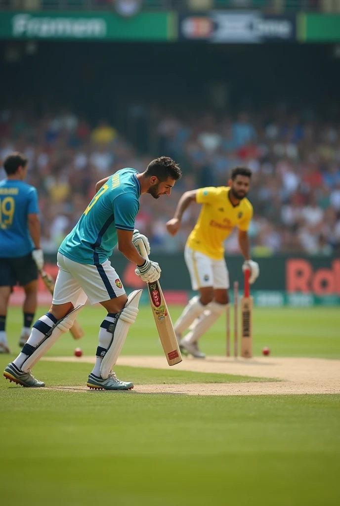 Make me a profassnal cricketer with proper shart pant and all things