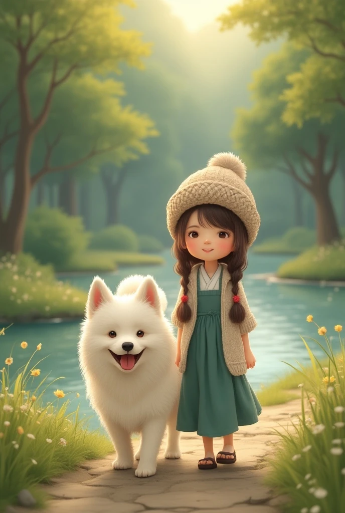 Girl with dog