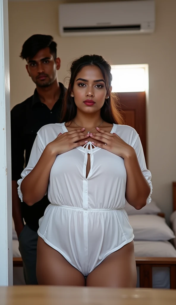 ((best quality)), ((masterpiece)), (detailed), perfect face,Indian,nun,visible pussy,cumshot,embarrassed, begging,