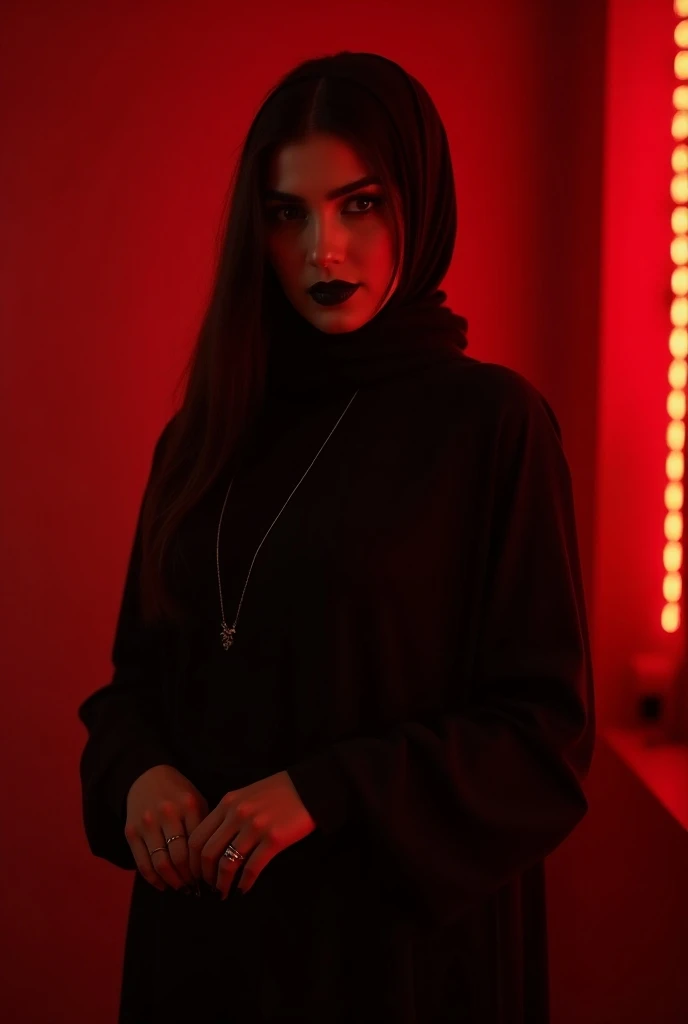 a nun, vampire woman, smoke,