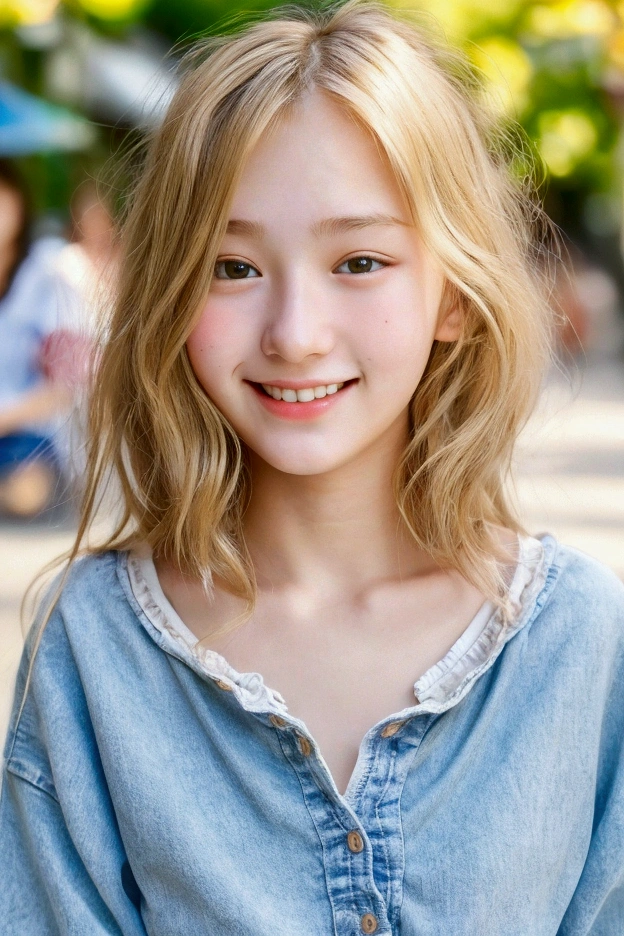Highest quality、Precise beauty、Beautiful long hair woman、The most beautiful woman in the world、Beautiful and sharp face、21 years old、Smooth hair that looks blonde、Golden Hair、Blonde Hair、ロングヘアーVery detailed顔、Cute Smile、Big eyes、Small face、Ample breasts、T-Shirts、High resolution、8k wallpaper、The gesture of pulling up the hair、Very detailed、masterpiece、Very bright photo、One woman、Shorts、Beautiful legs