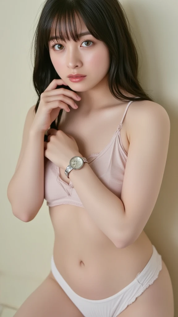 Kanna Hashimoto,One Woman、beautiful、Perfect looks、Pale turquoise eyes:1.3,((large breasts))、 PERFECT BALANCE ,(Please redeem: 1.1), (Realistic: 1.1), (photograph: 1.1), (Very detailed: 1.1),((NSFW)), ((beautiful nipples)),((Completely naked))