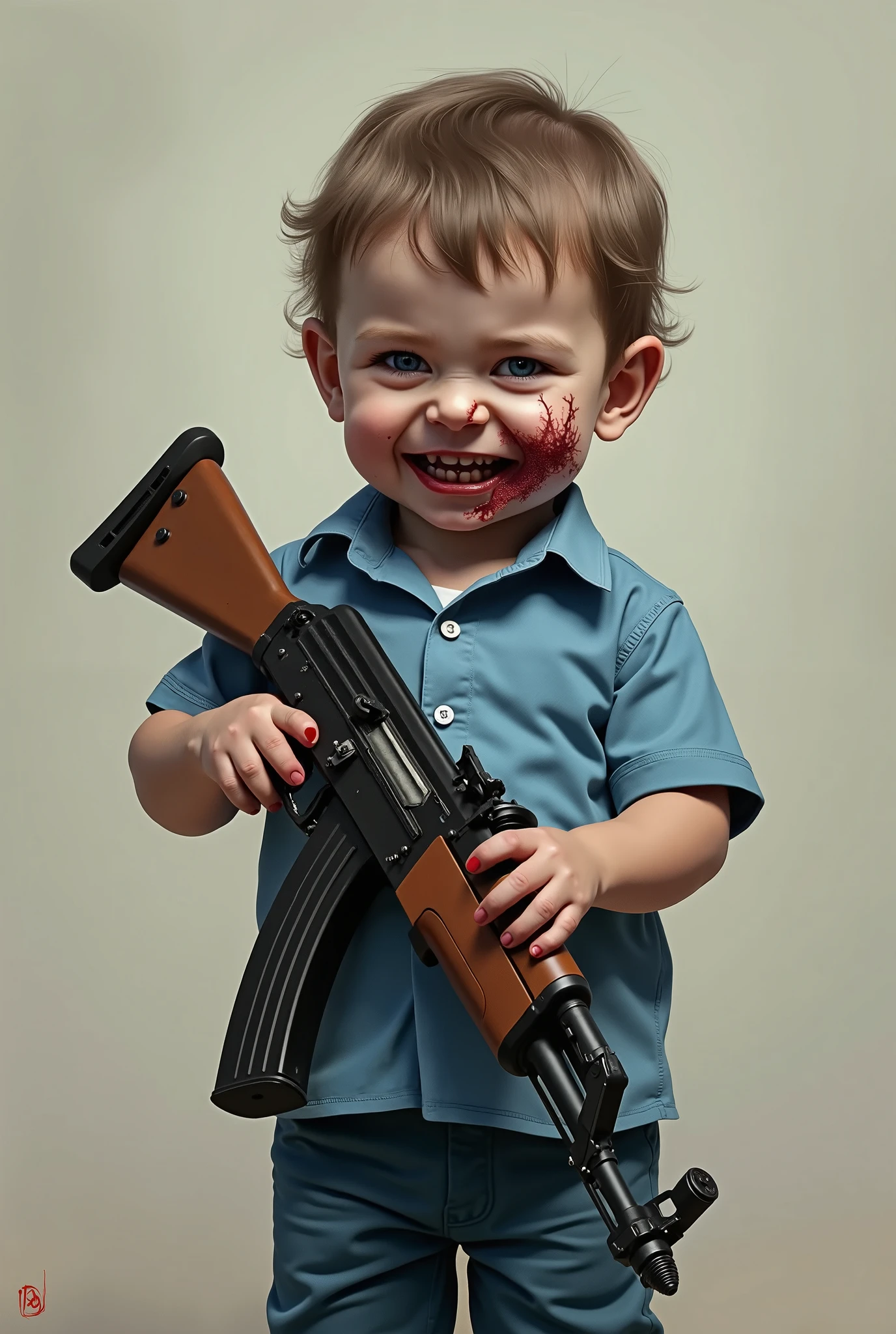 (highly detailed)(painting)
Gun in hand aiming at head of character, black and white, old pop potrait, indie, tounge out showing expression, background covered with red drops of blood, happy , fun, crazy, smile, man, young boy, white hair, hair flying, young boy,
4k, HD