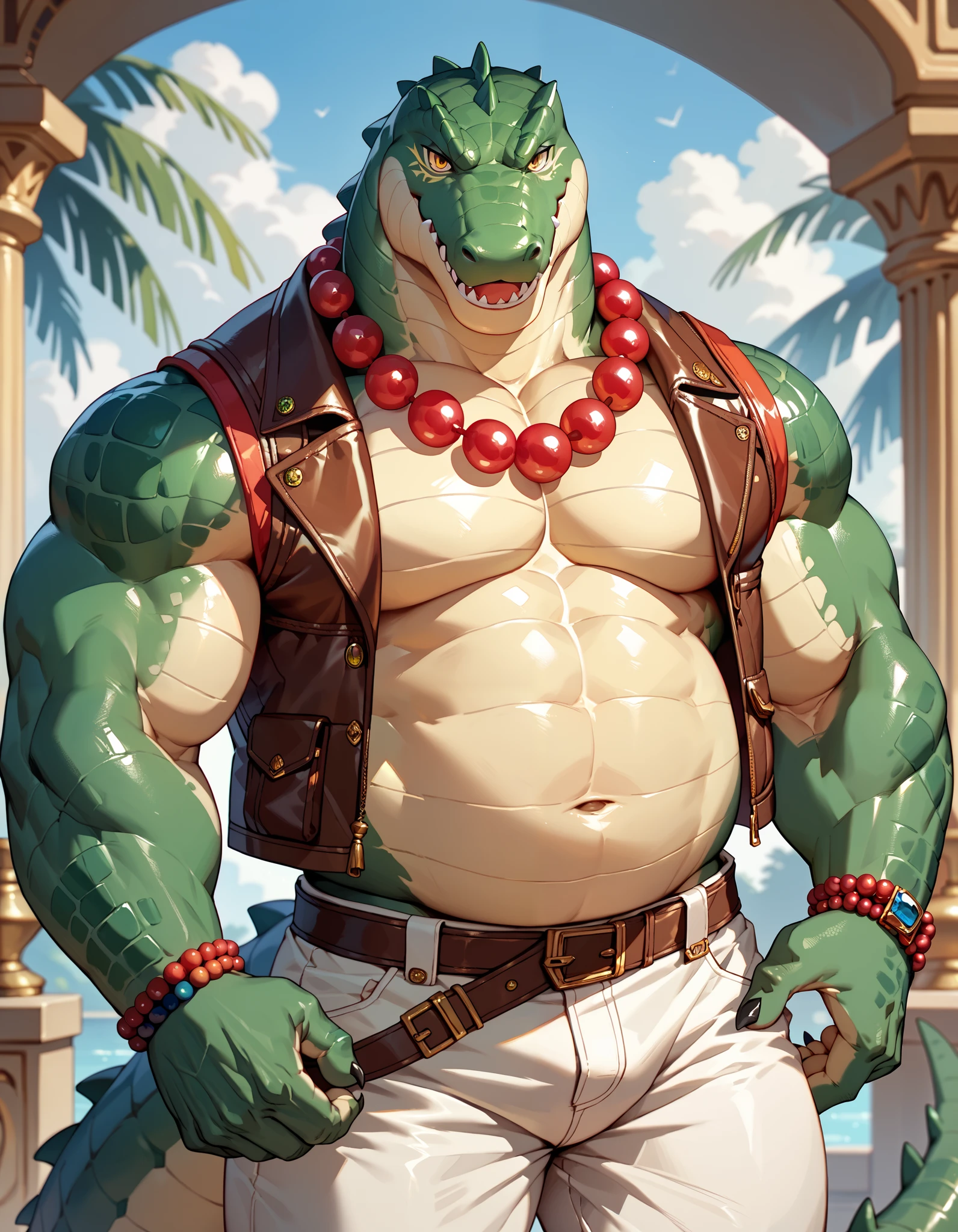 score_9,score_8_up,score_7_up,score_6_up,score_5_up,score_4_up,rating_questionable, 1boy, standing, (black orc,((muscular)),standing, ((sweaty:1.9)), hairy, body hair, fur, furry, ahegao face),(sexy revealing clothes: torn jeans, jacket, shirt, sweater, jockstrap), gold nipple piercing chains, tattoo, concept art,