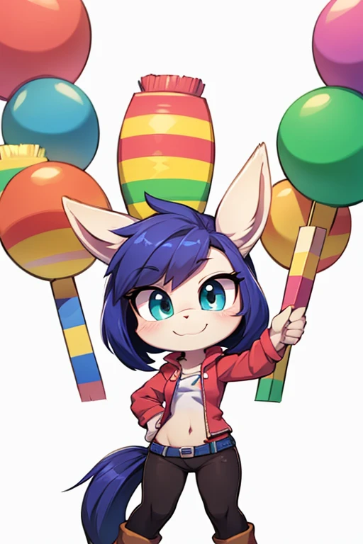 3boys, squirrel, furry, bodyfur, tail, collar, bra, bottomless, gloves, boots, chibi, sparkling eyes, penis, testicles, idol, dancing, singing, handjob, hair bow, happy, full body